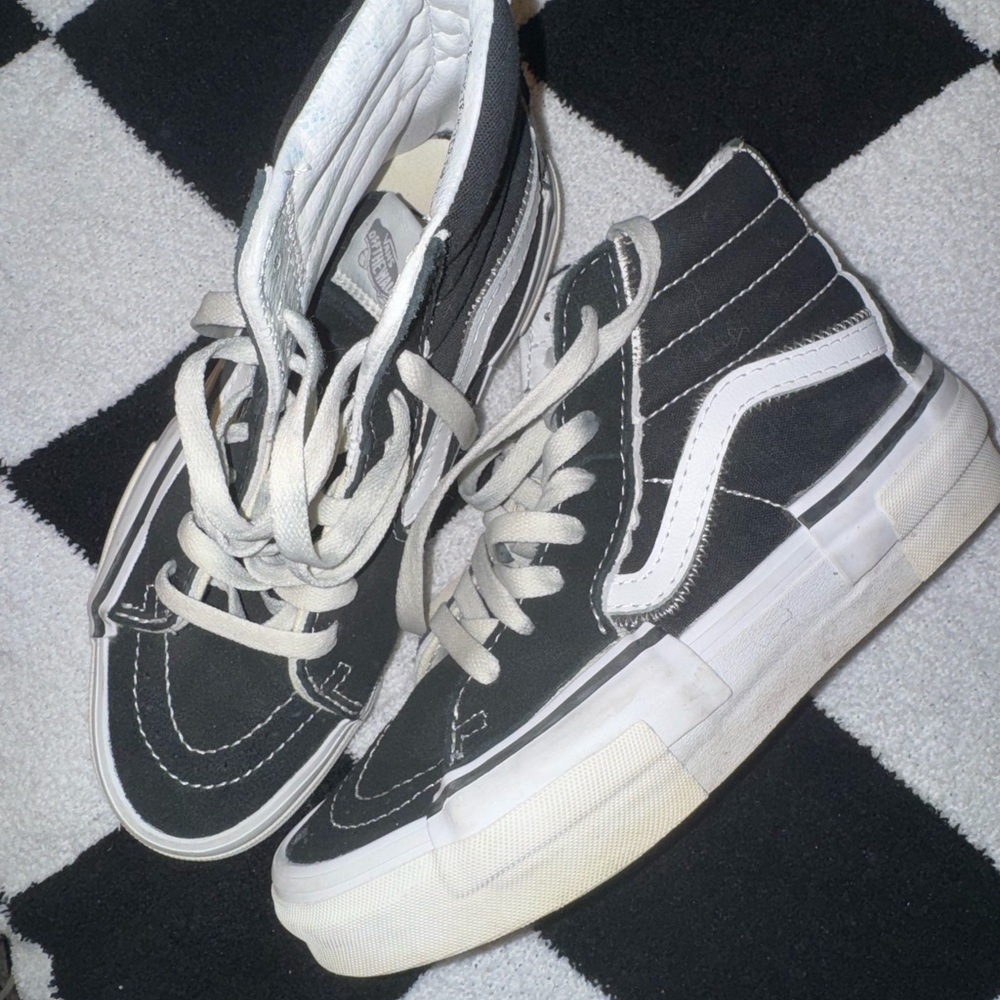Vans Black and White High-Top Sneakers
